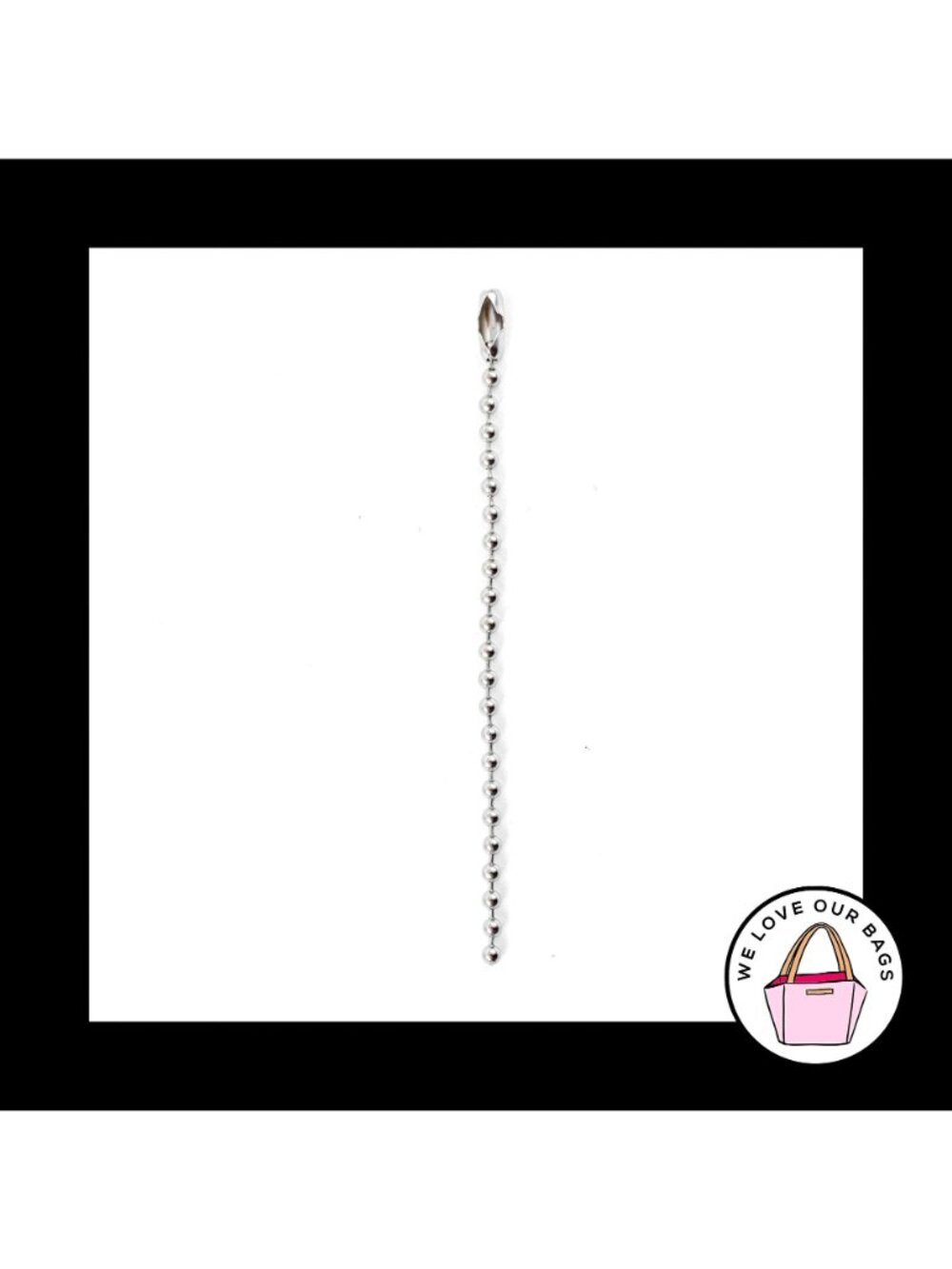 (5) 4" NICKEL BALL CHAIN & CONNECTORS 3.2mm GREAT FOR COACH FOB BAG KEYCHAIN TAG - Picture 2 of 2